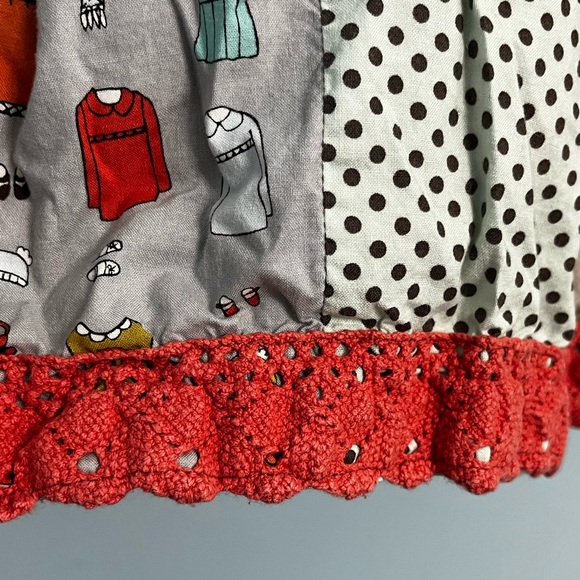 Girls Persnickety Size 8 Multi-Colored Patchwork Stripe Skirt - Picture 7 of 8